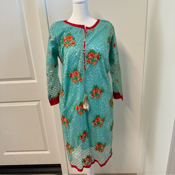 Blue Fancy Kurta - Youth - Picture 2 of 7